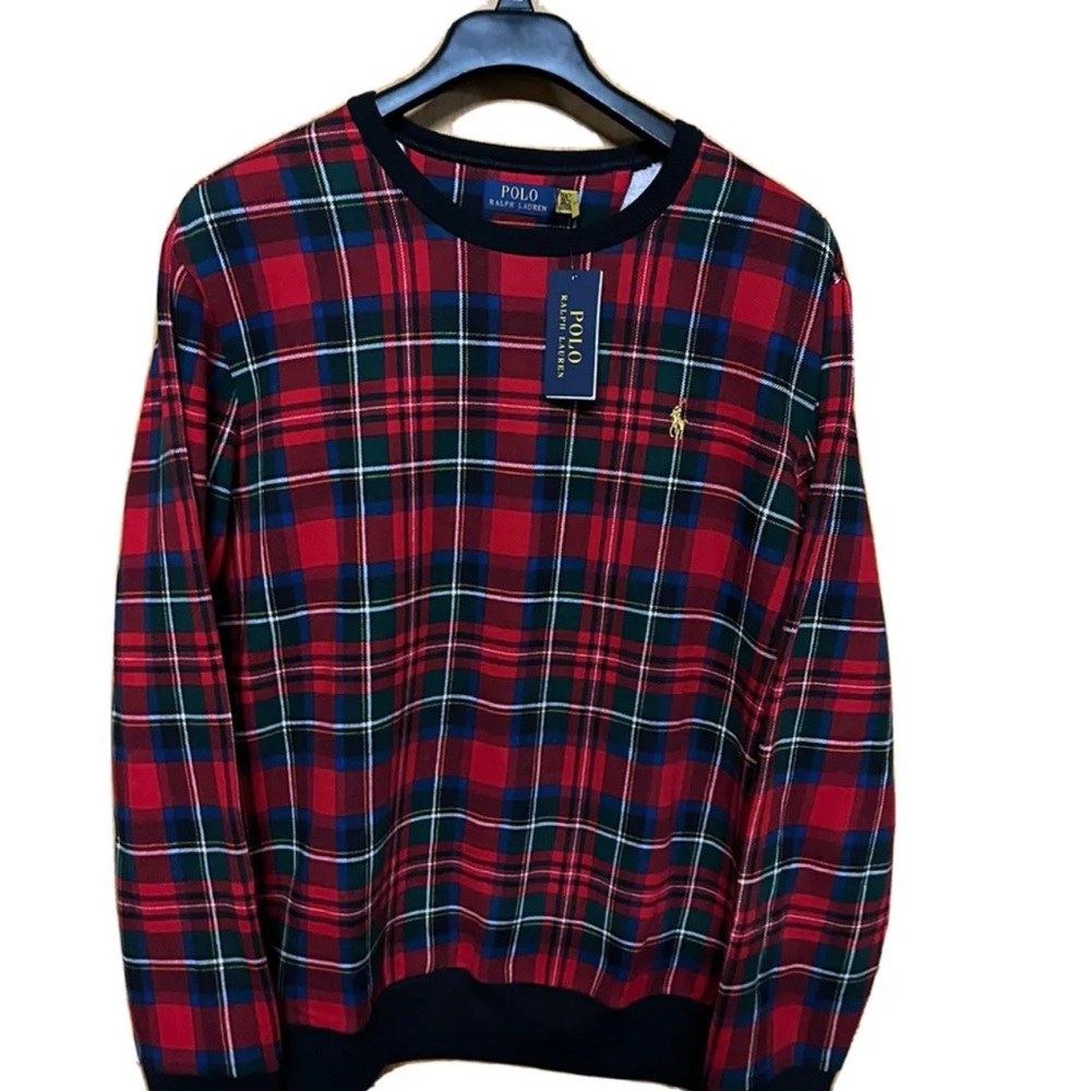 Polo Ralph Lauren Mens Ref Plaid Tartan Pullover Swestshirt